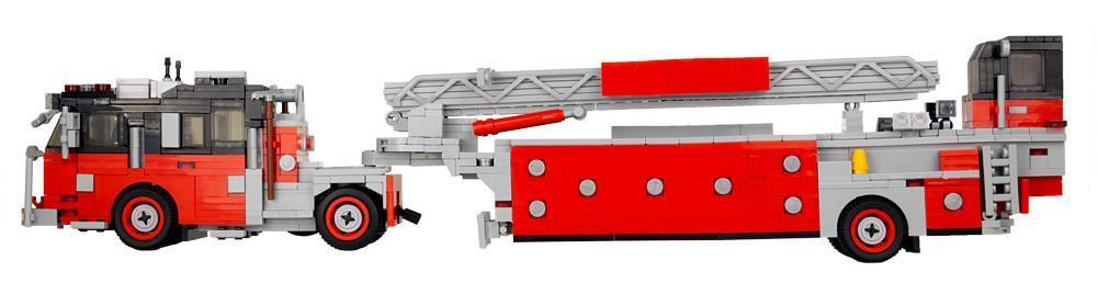 Bluebrixx Seagrave Tiller Ladder red/black #101370