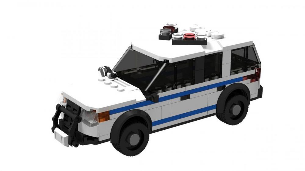 Bluebrixx Police Car USA SUV #101867