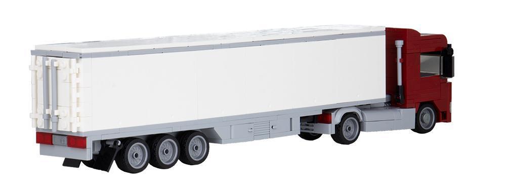 Bluebrixx Truck Augsburg 2-axle with 3-axle suitcase dark red #102845
