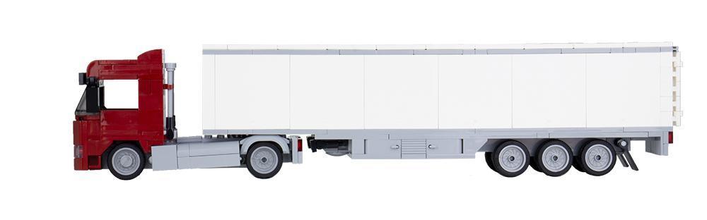 Bluebrixx Truck Augsburg 2-axle with 3-axle suitcase dark red #102845