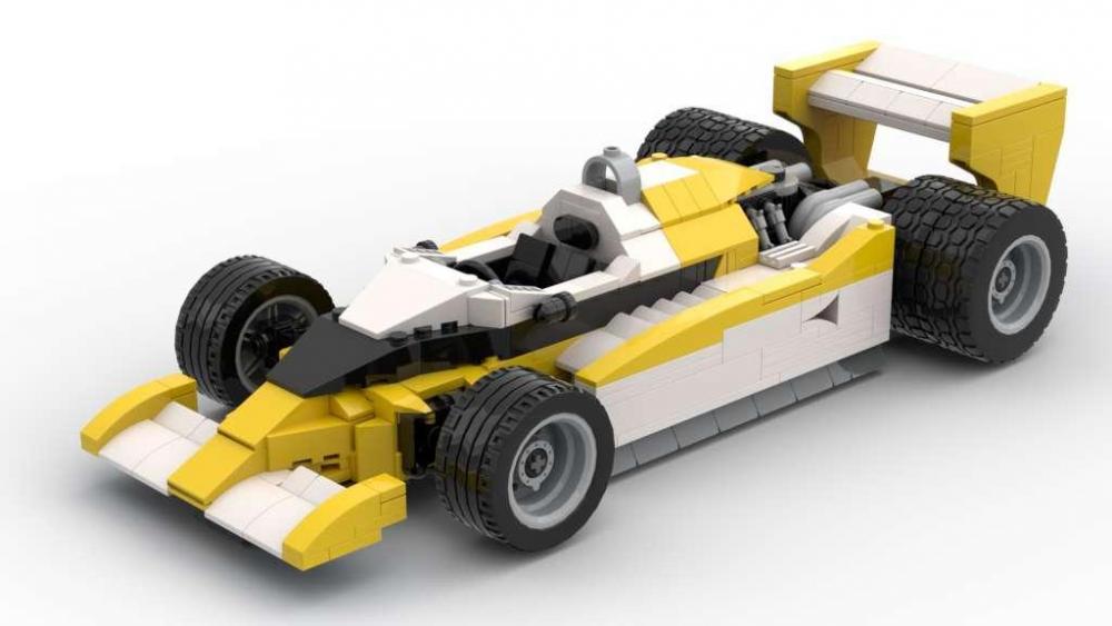 Bluebrixx 1979 Turbo Formula Racer white/yellow #103393