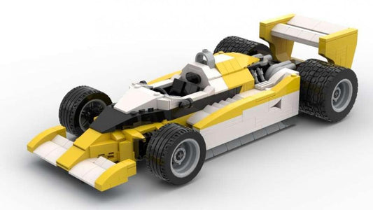 Bluebrixx 1979 Turbo Formula Racer white/yellow #103393