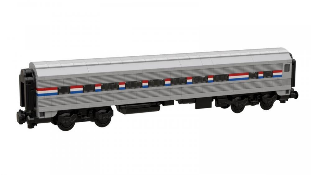 Bluebrixx Passenger car USA gray-black #103858