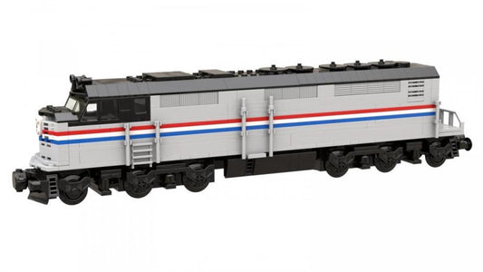Bluebrixx Diesel locomotive USA gray-black #103881