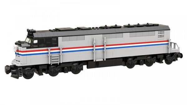 Bluebrixx Diesel locomotive USA gray-black #103881