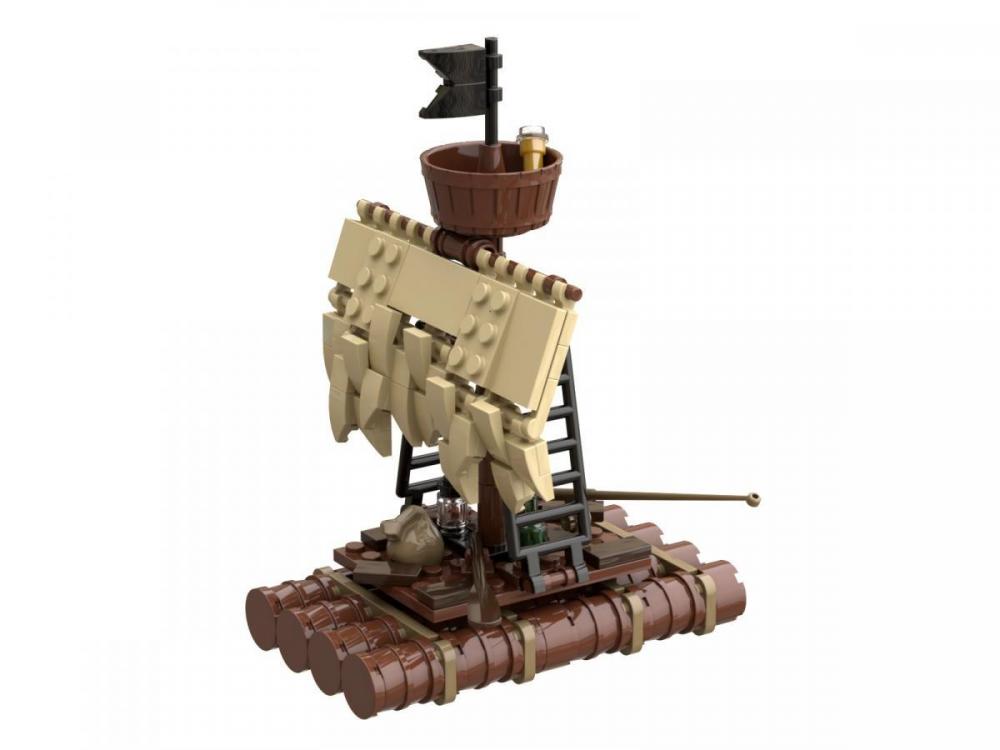 Bluebrixx Pirates Island: Island with Raft #105129