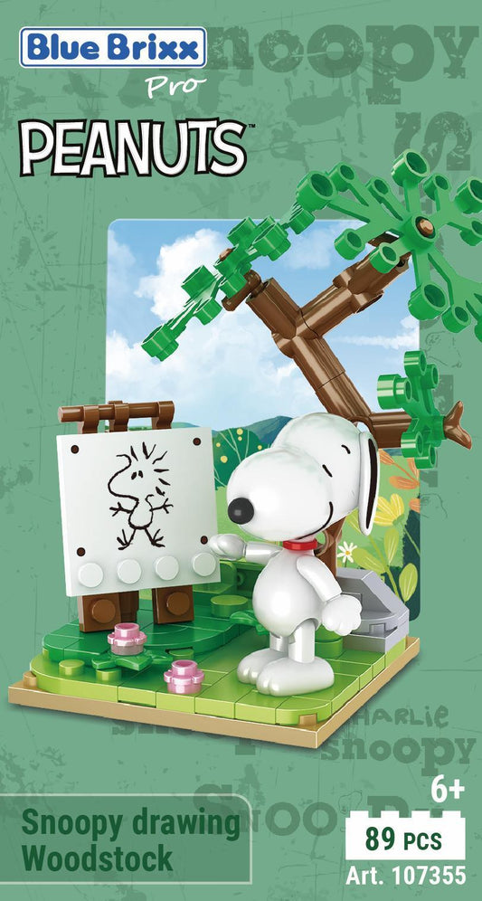 Bluebrixx Snoopy Drawing Woodstock Set 107355