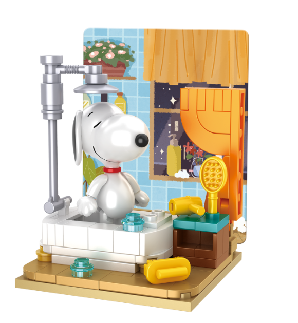 Bluebrixx Snoopy taking a bath Set 107356