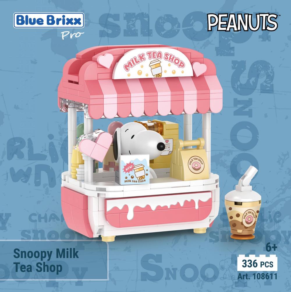 Bluebrixx Snoopy Milk Tea Shop Set 108611