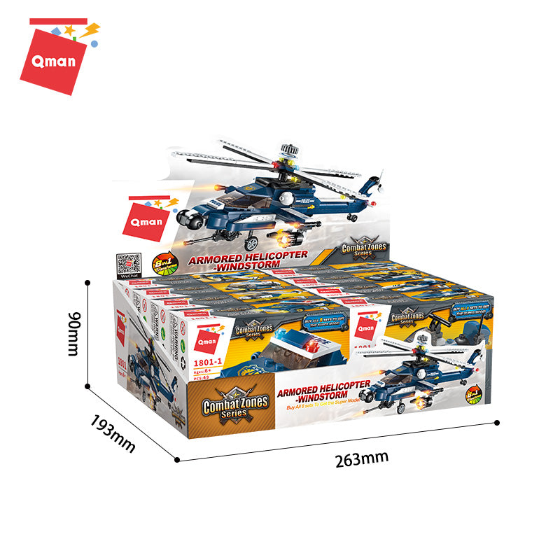QMan Combat Zones Armored Helicopter Windstorm #1801