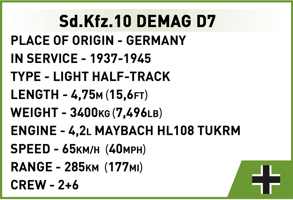 COBI Sd.Kfz 10 Demag D7 #2273