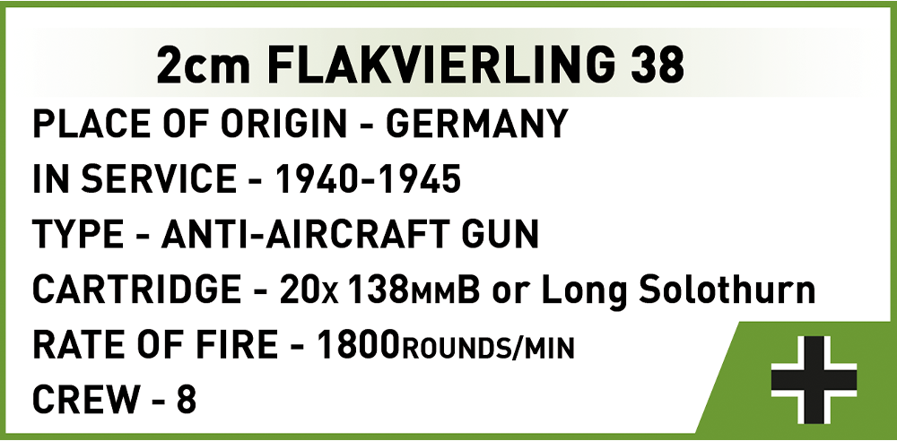 COBI Sd.Kfz. 7/1 – 2cm Flakvierling 38 - Executive Edition #2274
