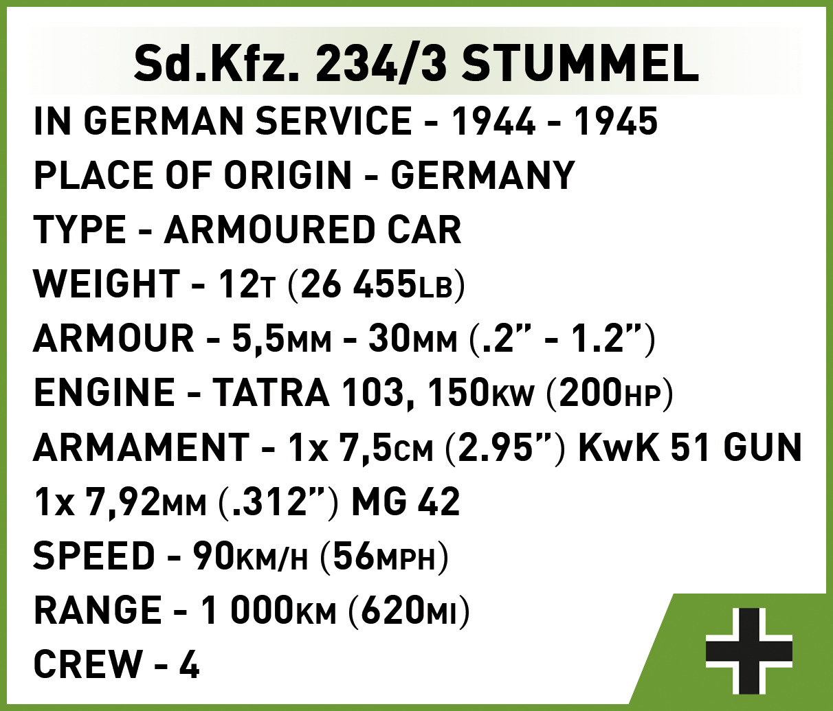 COBI Sd.Kfz. 234/3 Stummel #2288
