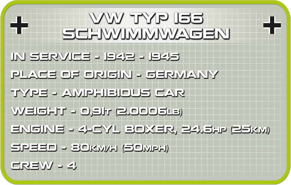COBI VW Typ 166 Schwimmwagen #2403