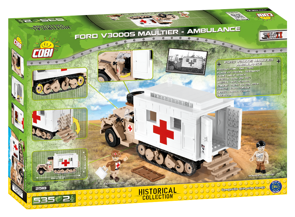 COBI Ford V3000S Maultier Ambulance #2518