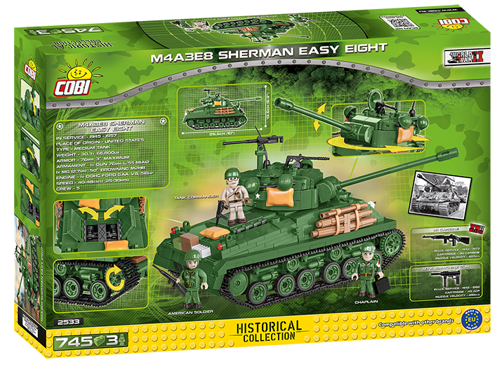 COBI M4A3E8 Sherman Easy Eight #2533