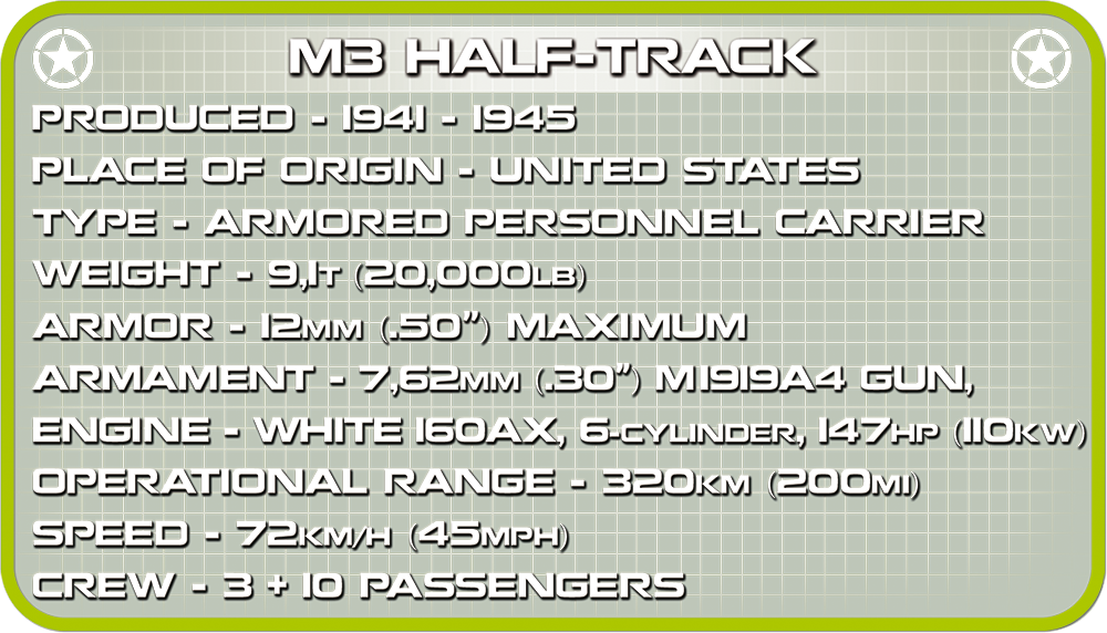 M3 Half - Track Armored Personal Carrier