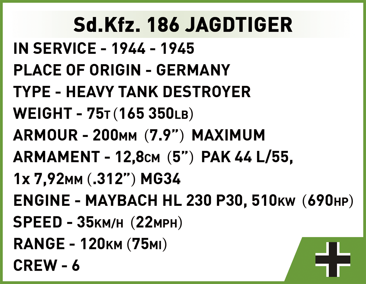 COBI Sd.Kfz. 186 - Jagdtiger #2580