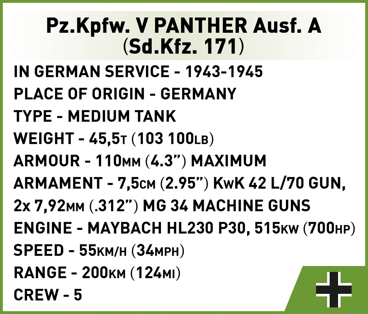 COBI Pz.Kpfw. V Panther Ausf. A Set 2654