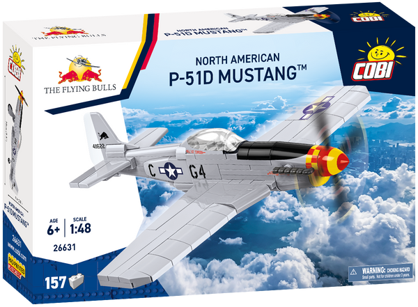 COBI Flying Bulls P-51D Mustang Set 26631 box, front view – 1:48 scale, 157 pieces
