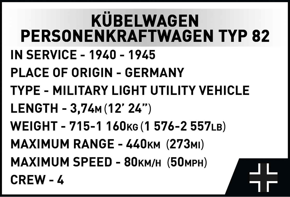 COBI Kübelwagen Personenkraftwagen Typ 82 #2803