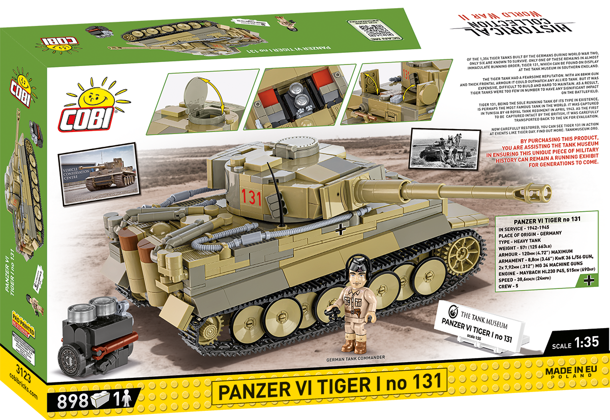 COBI Panzer VI Tiger I no 131 Set 3123