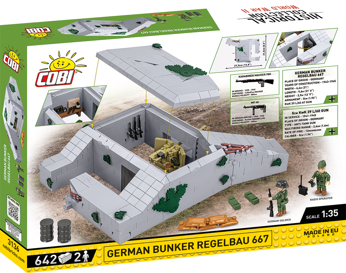 COBI German Bunker Regelbau 667 Set 3136