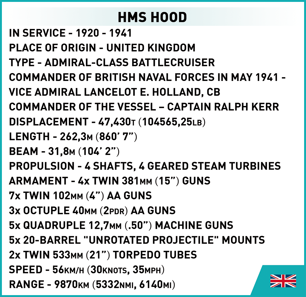 COBI HMS Hood #4830