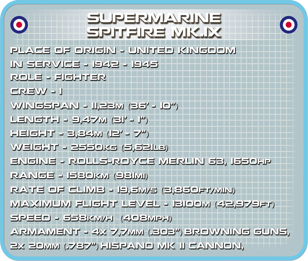 COBI Supermarine Spitfire Mk. IX #5525