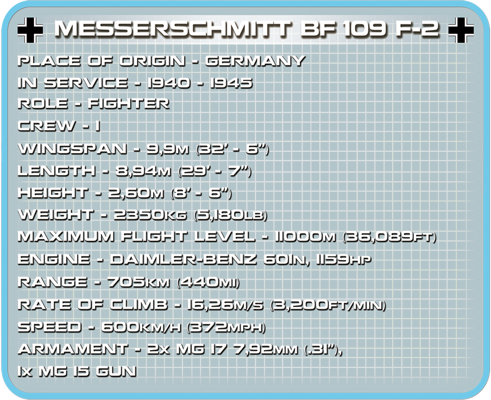 COBI Messerschmitt BF 109 F-2 #5715