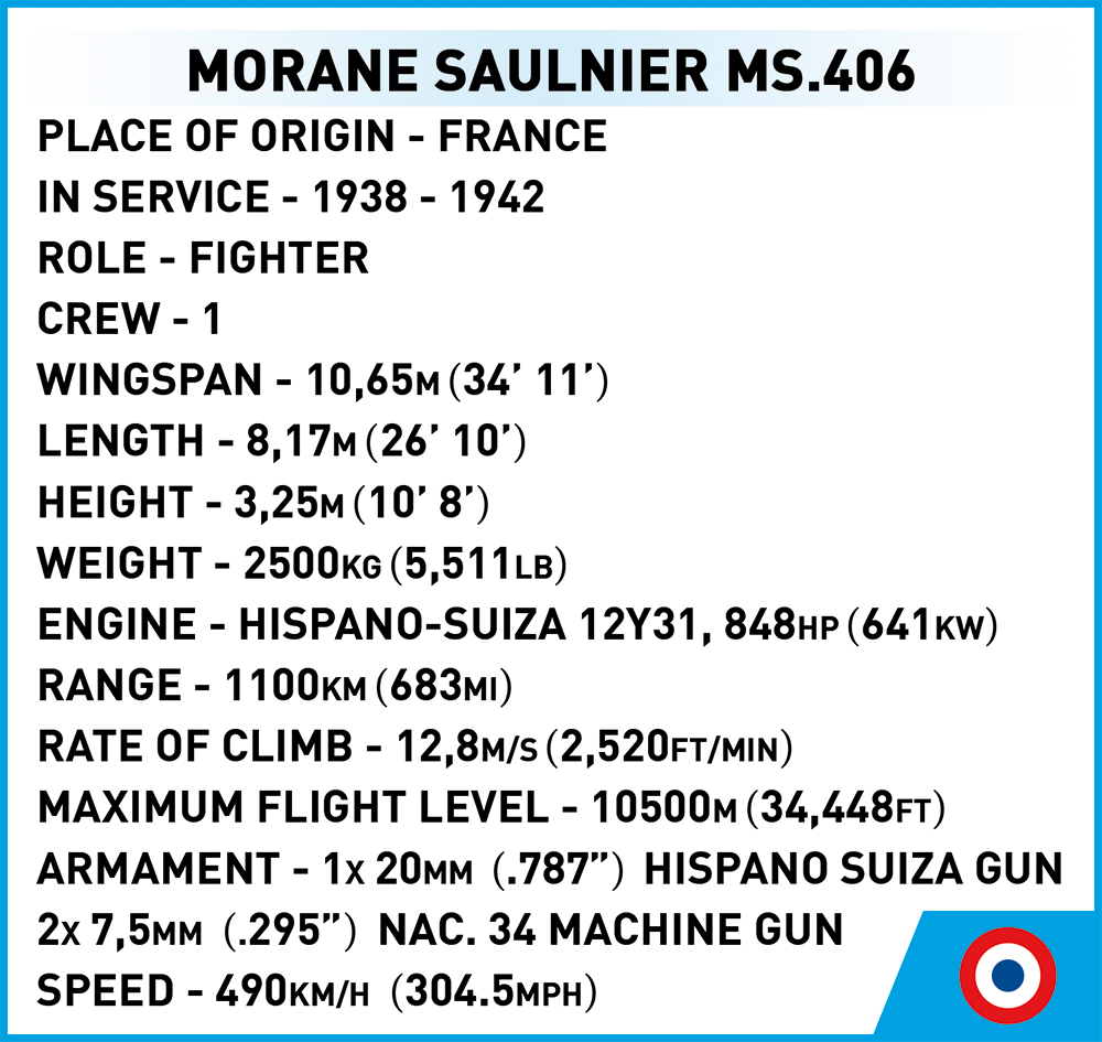 COBI Morane-Saulnier MS.406 #5724