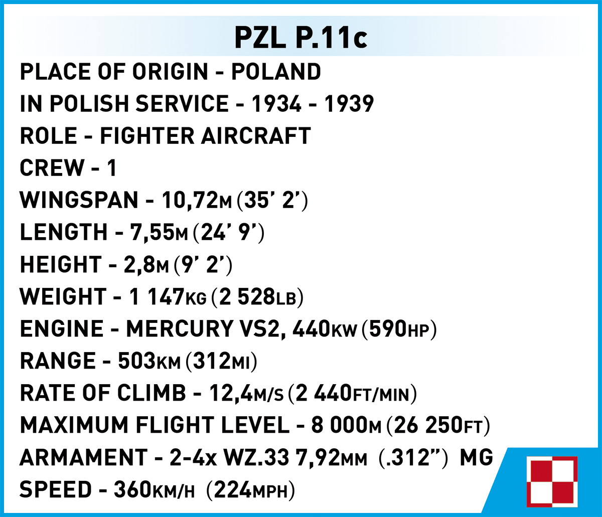 COBI PZL P.11c #5742