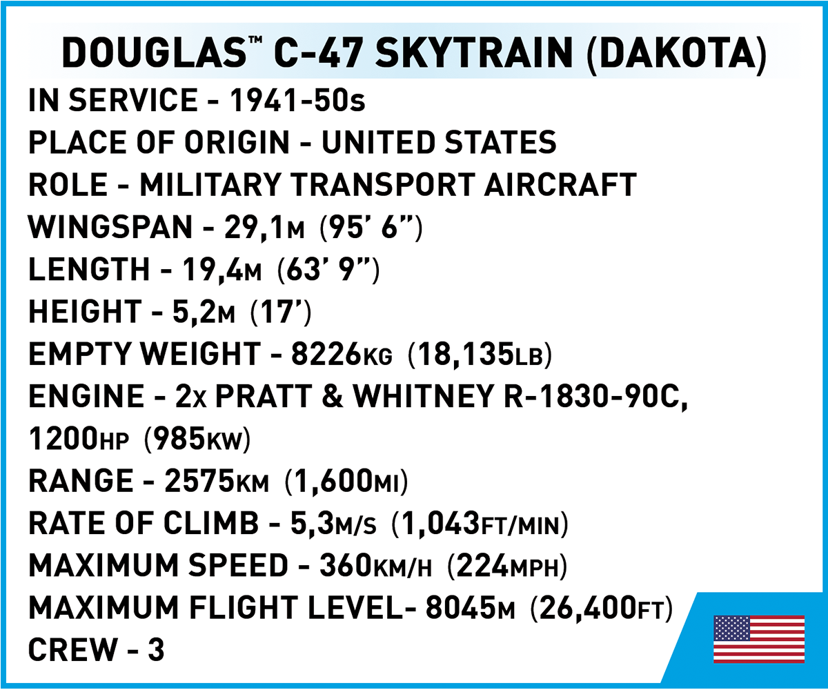 COBI Douglas C-47 Skytrain Dakota #5743