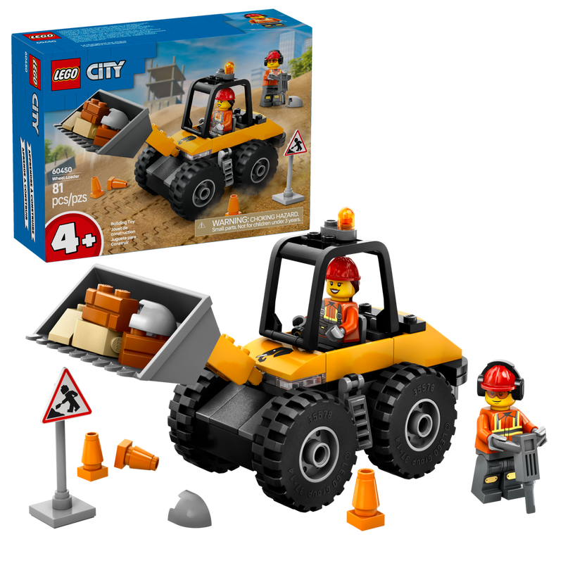 LEGO City Yellow Construction Wheel Loader Set 60450