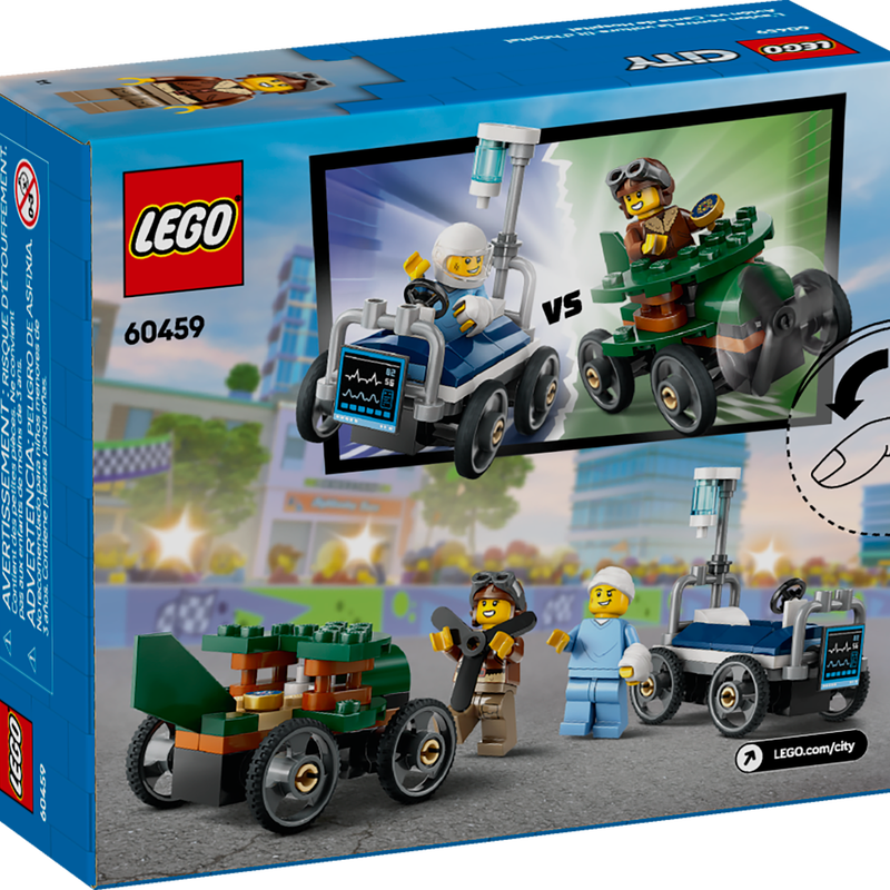 LEGO City Airplane vs. Hospital Bed Race Car Pack Set 60459