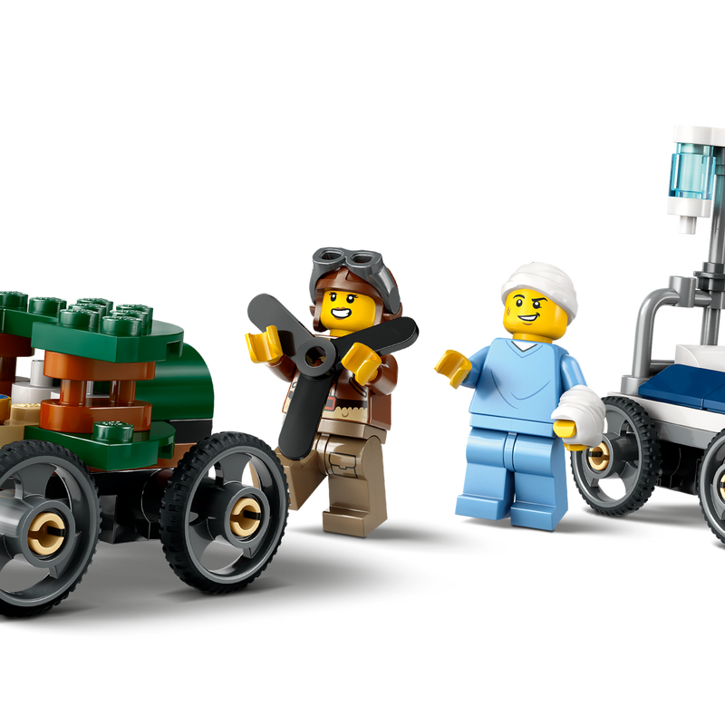 LEGO City Airplane vs. Hospital Bed Race Car Pack Set 60459