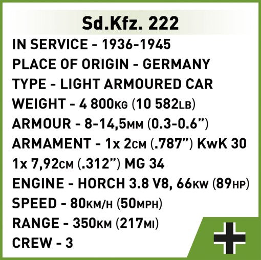 COBI Sd.Kfz. 222 Set 2657