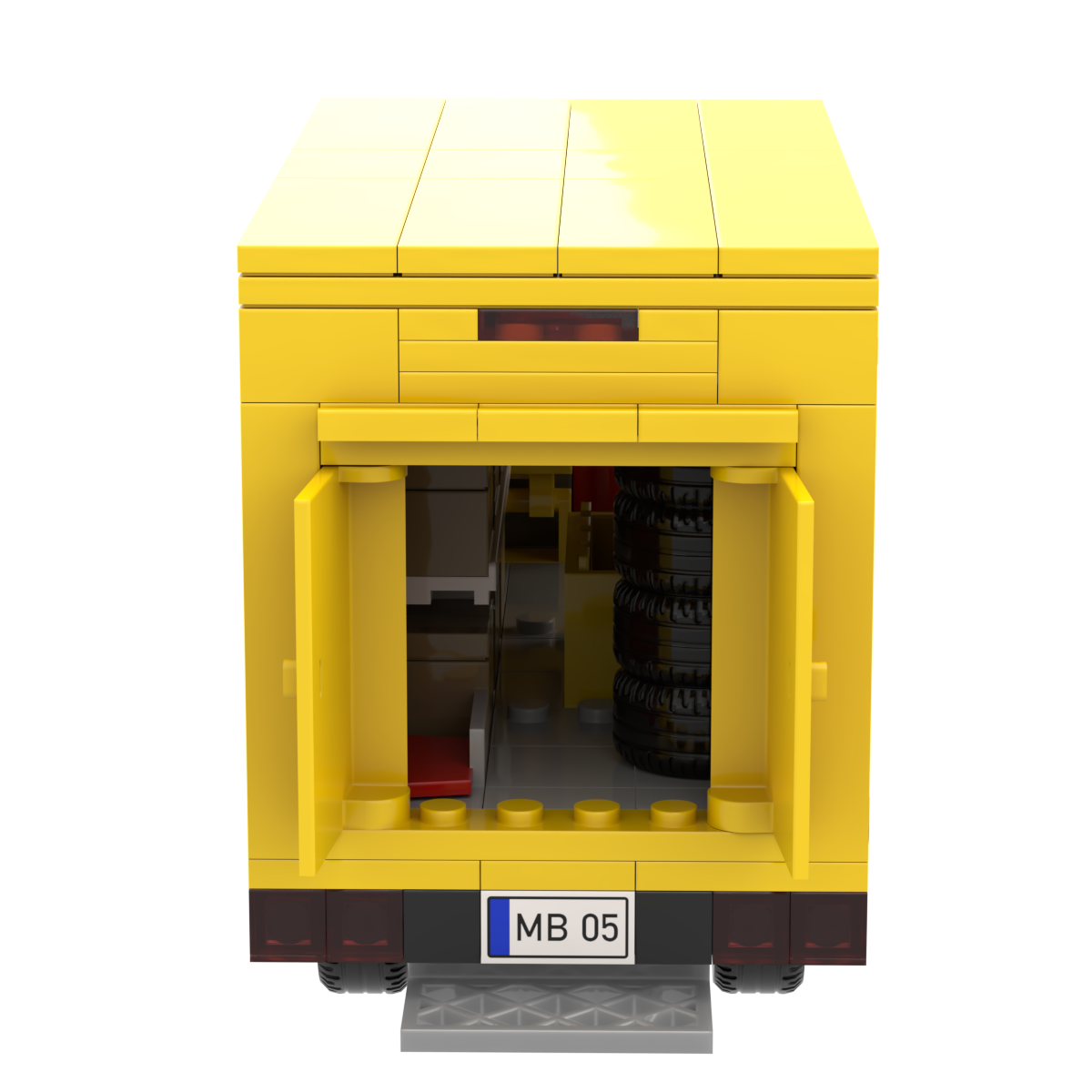 myBrickZ DHL Deutsche Post truck with rolling container #0005