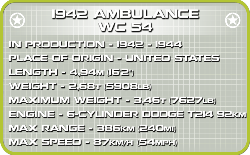 COBI 1942 Ambulance WC-54 #2257
