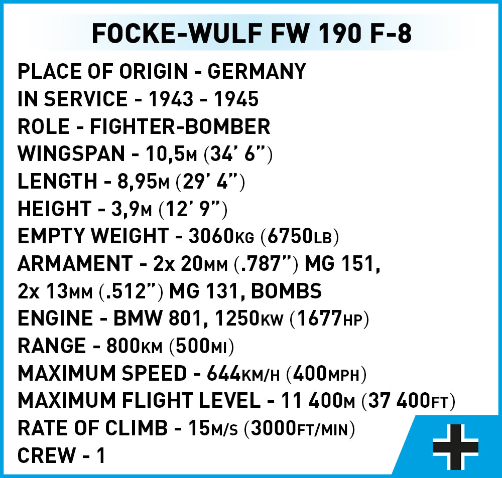 COBI Focke-Wulf Fw 190 F-8 Set 5871