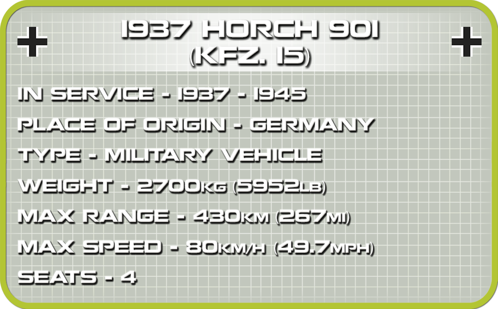 COBI 1937 Horch 901 kfz.15 #2405