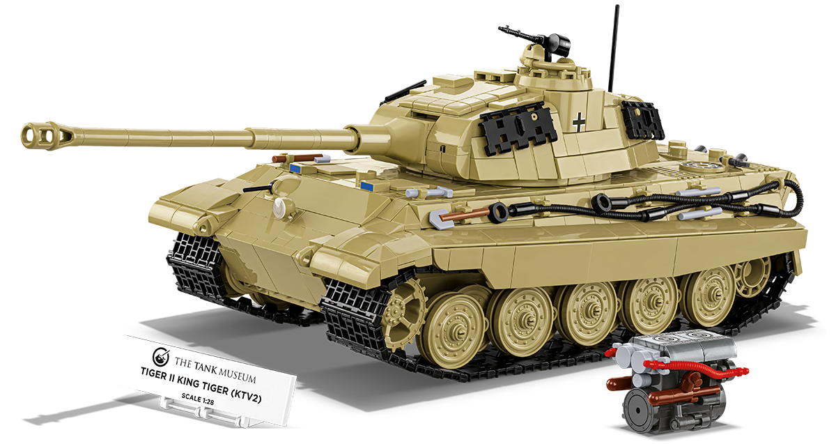 COBI Tiger II King Tiger KTV2 Set 2686 model with the early curved turret