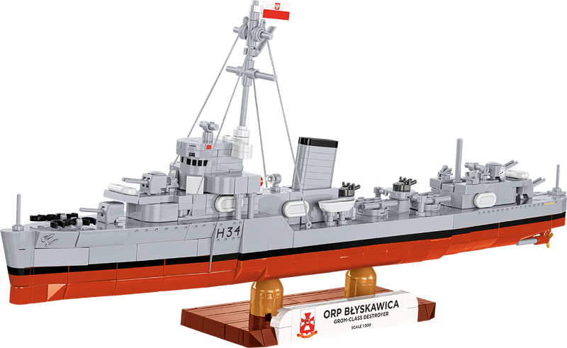 COBI ORP Błyskawica Set 4865 model of the Polish destroyer