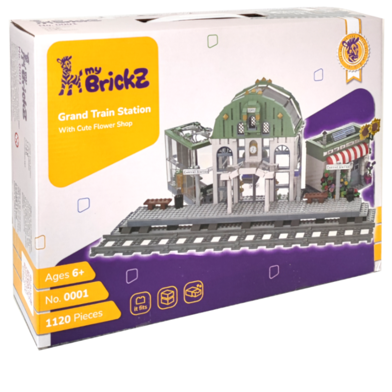 Discover the Charm of myBrickZ Large Train Station with Flower Shop - Set 0001