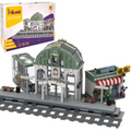 myBrickZ Large Trainstation with flower shop #0001