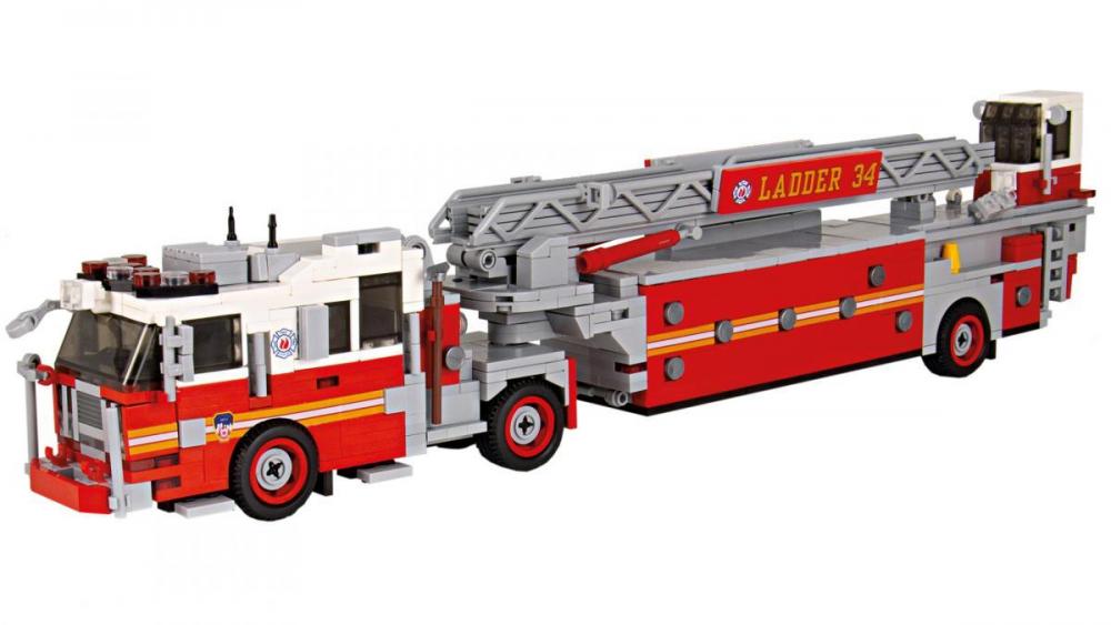 Bluebrixx Seagrave Tiller Ladder red/white #100865