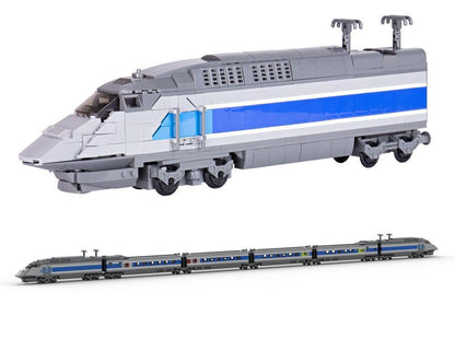 Bluebrixx Express Train grey blue #102743