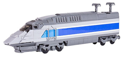 Bluebrixx Express Train grey blue #102743