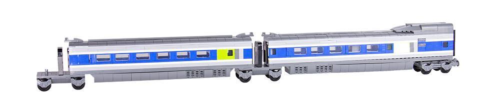 Bluebrixx Express Train grey blue #102743