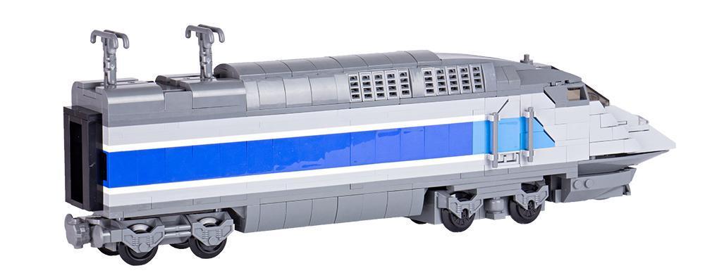 Bluebrixx Express Train grey blue #102743